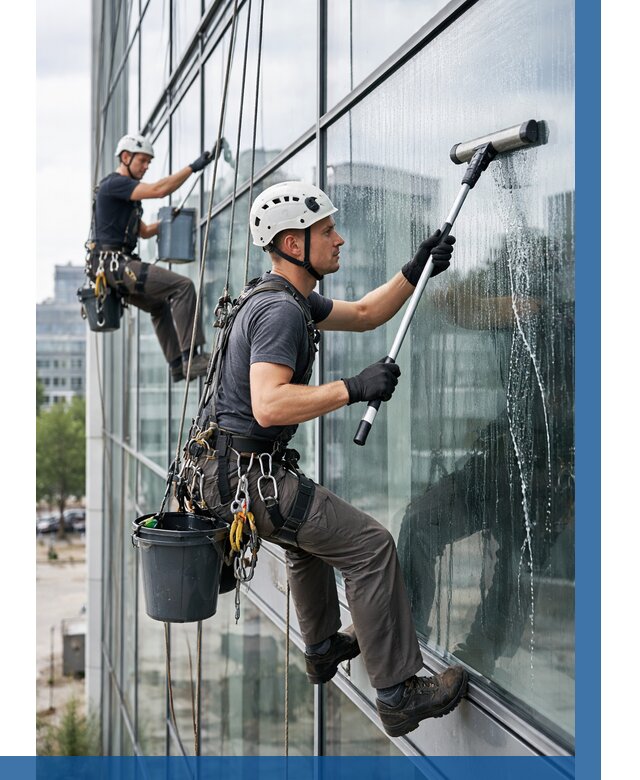 Мойка витражей альпинистами в Бийске от 727 р. под ключ|ВЫСОТНИК-Бск