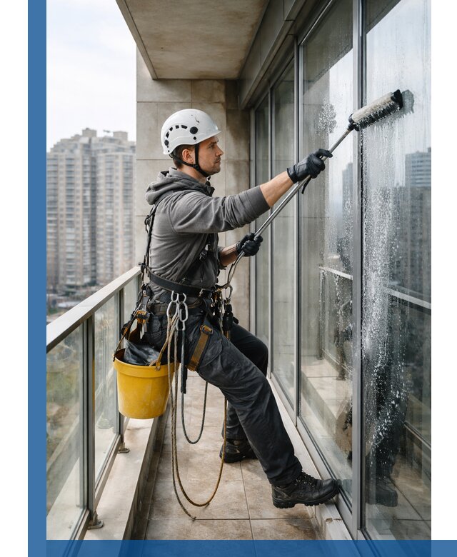 Профессиональная мойка балконного остекления в Бийске