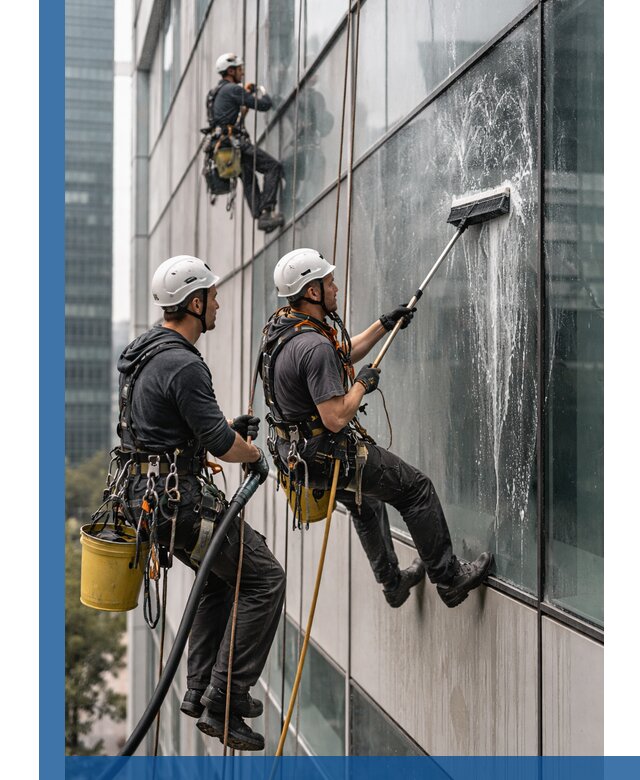 Профессиональная высотная мойка фасадов зданий в Бийске