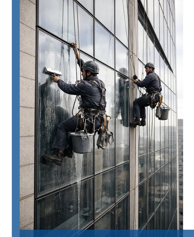 Профессиональная мойка стеклянных фасадов зданий в Бийске