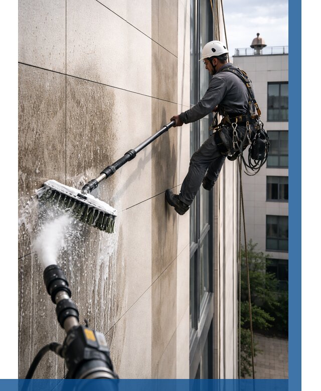 Мойка фасада из керамогранита в Бийске от 312 р. | ВЫСОТНИК-Бск