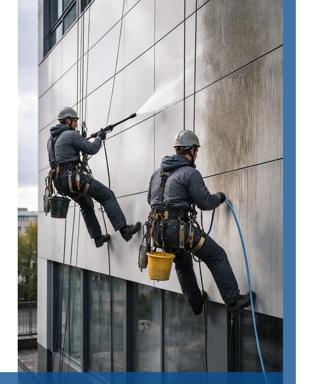 Мойка фасада из композита в Бийске по цене от 312 р. | ВЫСОТНИК-Бск