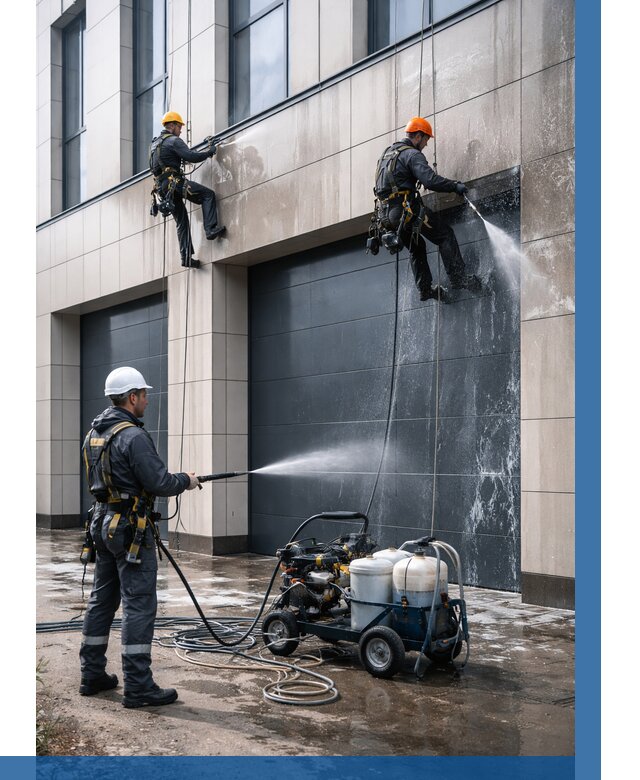 Послестроительная мойка фасада в Бийске от 312 р. | ВЫСОТНИК-Бск