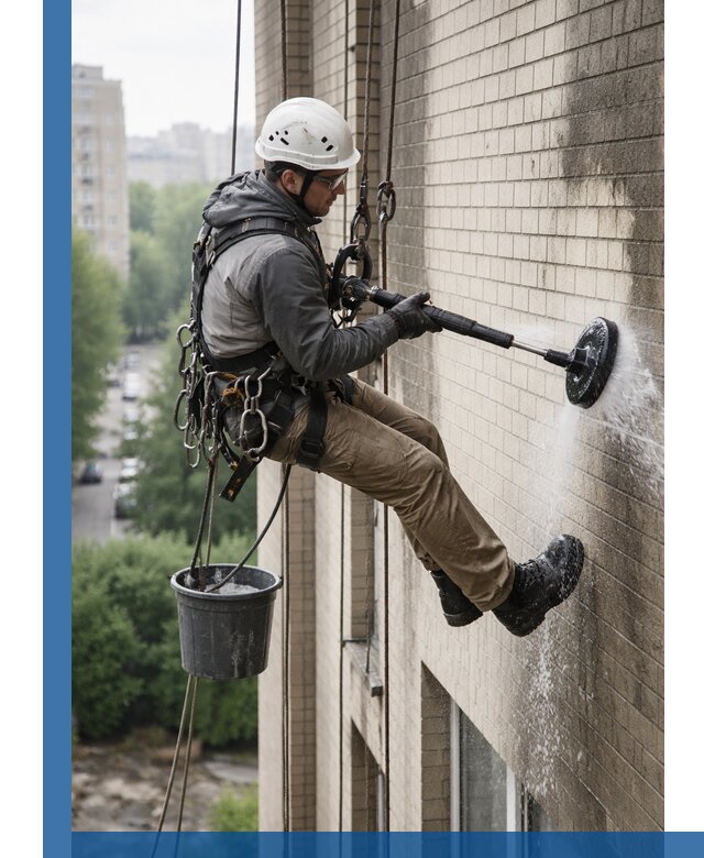 Очистка фасада от копоти в Бийске профессионально и безопасно