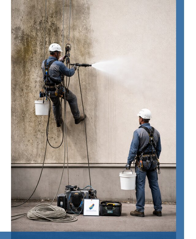 Очистка фасада от плесени в Бийске от 312 р. | ВЫСОТНИК-Бск