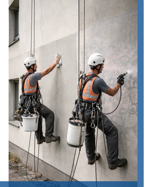 Антиграффити покрытие фасада в Бийске от 623 р. | ВЫСОТНИК-Бск