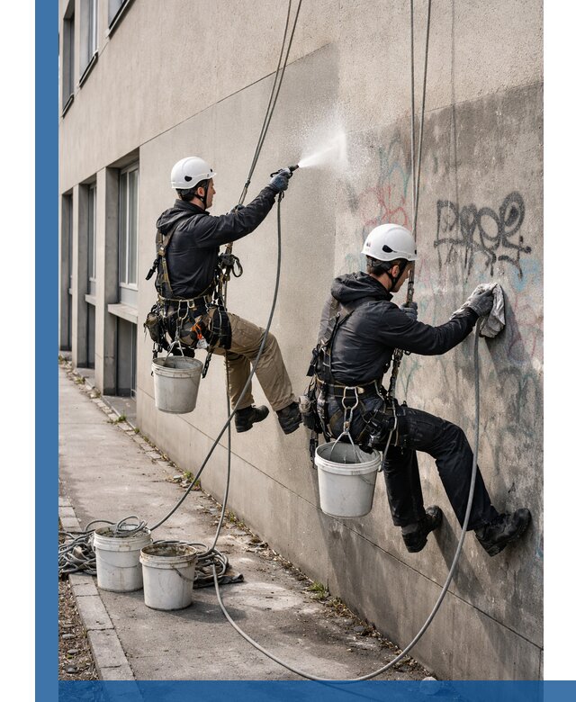 Антиграффити покрытие фасада с защитой от надписей в Бийске