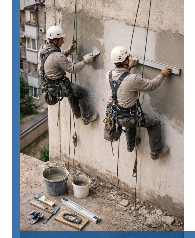 Комплексный ремонт штукатурного фасада с гарантией в Бийске