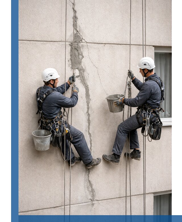 Заделка трещин на фасаде в Бийске с гарантийным ремонтом