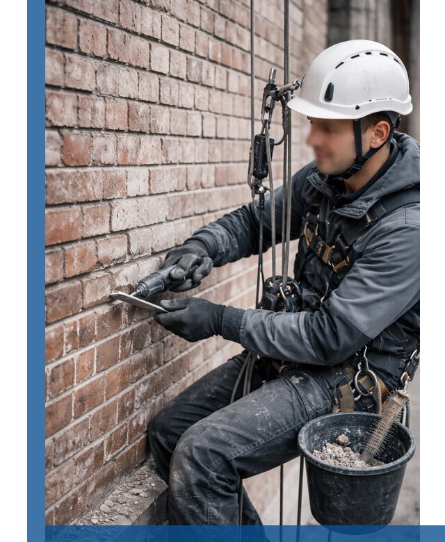 Расшивка кирпичных швов фасадов и стен, ремонт в Бийске