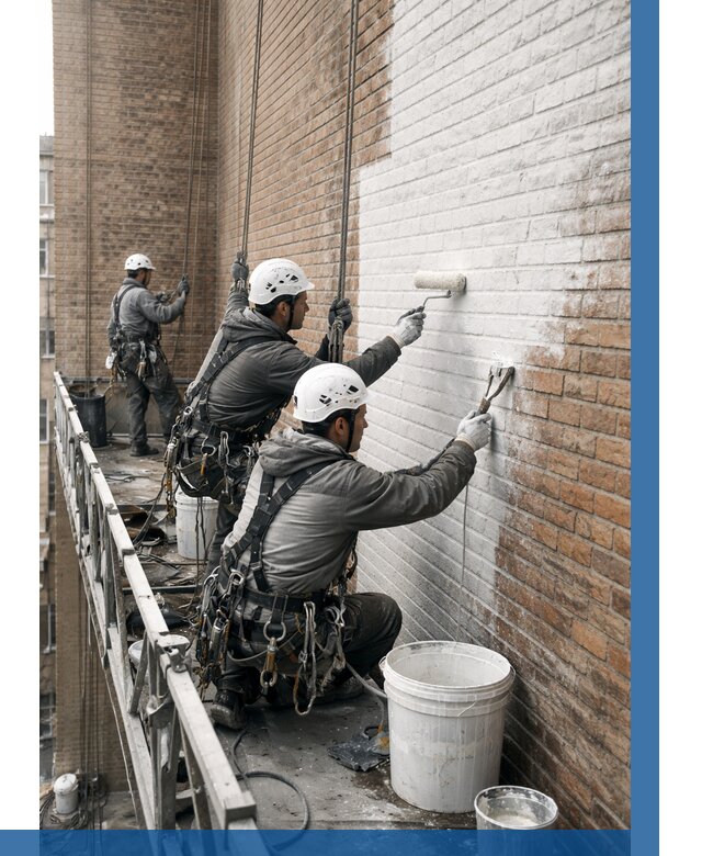 Покраска кирпичного фасада в Бийске от 364 р. | ВЫСОТНИК-Бск