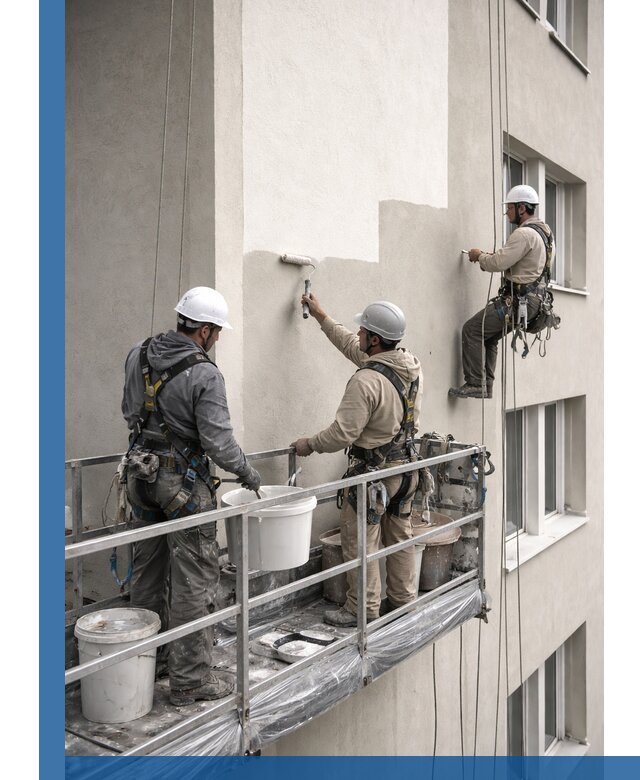 Покраска оштукатуренного фасада в Бийске под ключ с гарантией