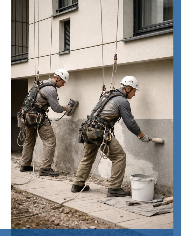 Окраска цоколя здания в Бийске от 467 р. под ключ | ВЫСОТНИК-Бск