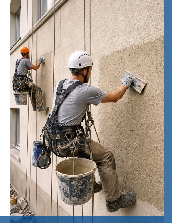 Декоративная штукатурка фасада в Бийске от 1246 р. | ВЫСОТНИК-Бск