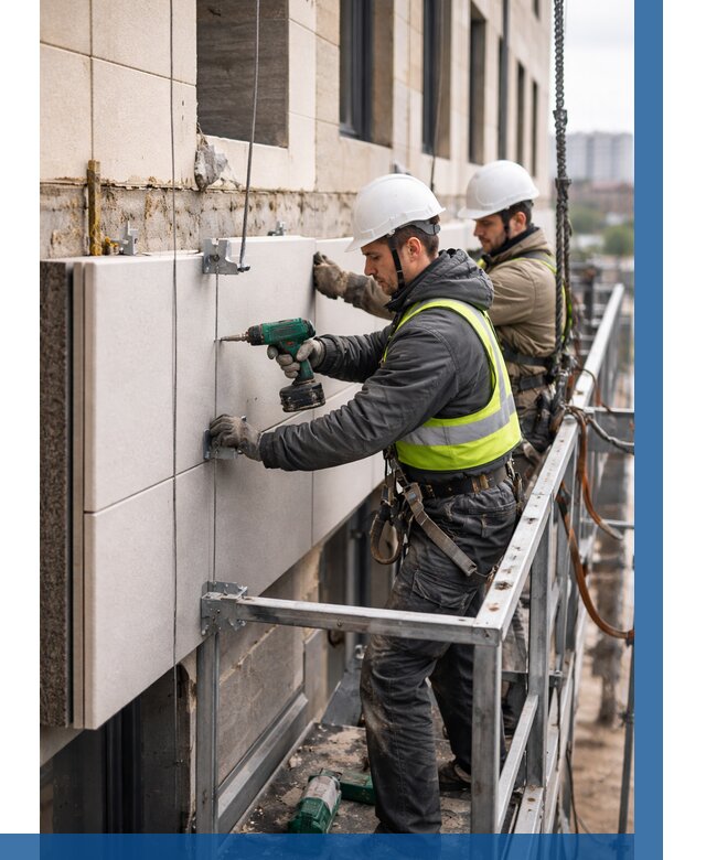 Монтаж фасадных термопанелей в Бийске от 1558 р. | ВЫСОТНИК-Бск