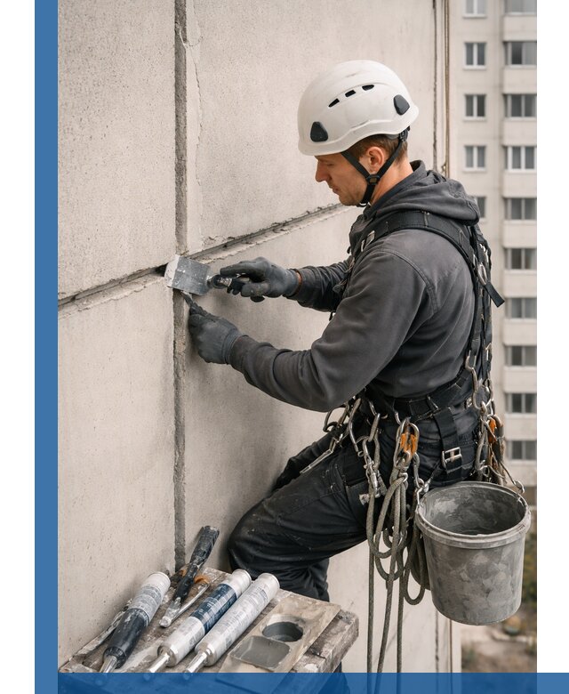 Ремонт межпанельных швов в Бийске герметизация и восстановление