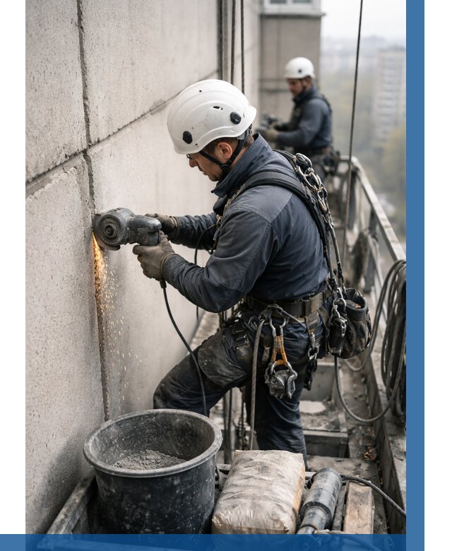 Штробление межпанельных швов в Бийске от 1246 р. | ВЫСОТНИК-Бск