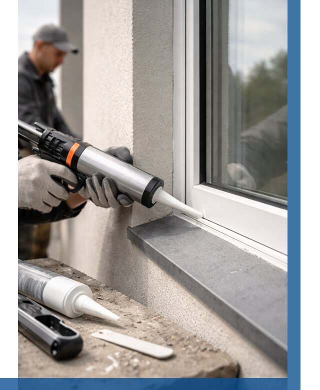Герметизация монтажных швов окон в Бийске от 675 р. | ВЫСОТНИК-Бск