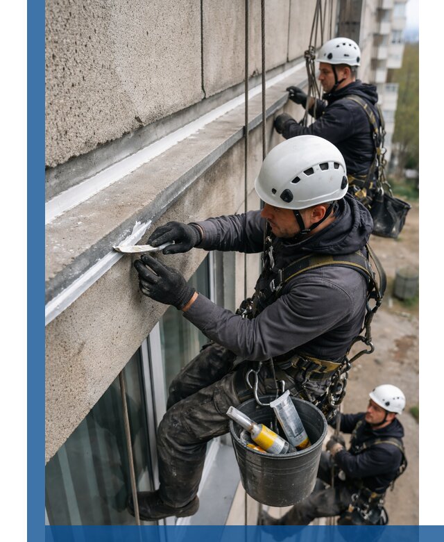 Герметизация примыкания балкона в Бийске под ключ с гарантией