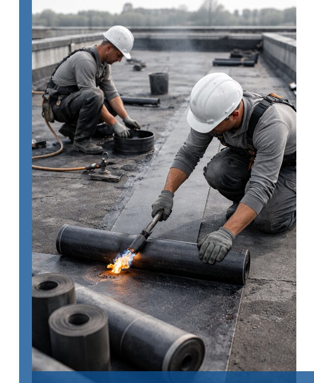 Ремонт рулонной кровли в Бийске герметизация и восстановление