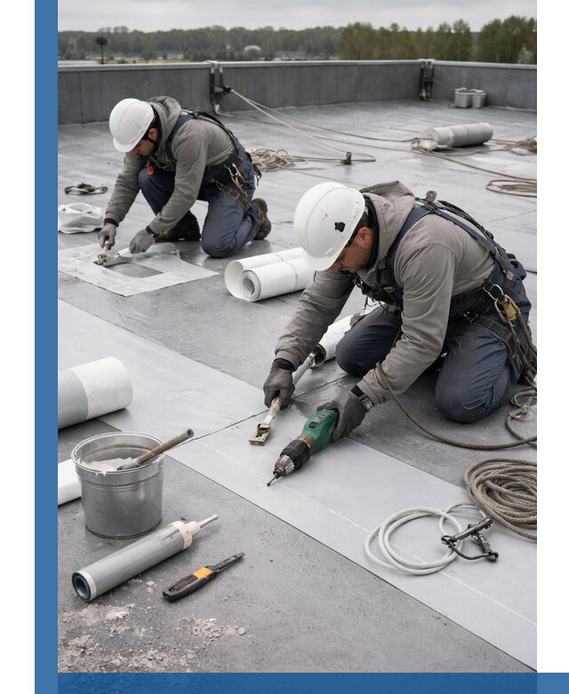 Ремонт мембранной кровли в Бийске качественно и с гарантией