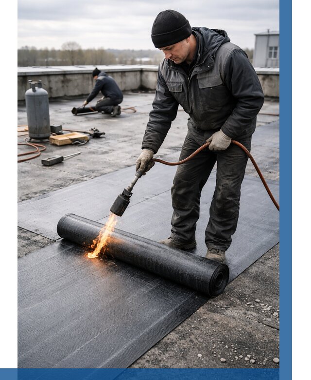 Ремонт наплавляемой кровли в Бийске от 727 р. | ВЫСОТНИК-Бск