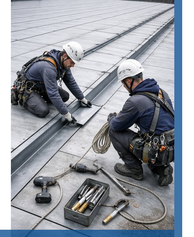 Ремонт фальцевой кровли в Бийске от 727 р. | ВЫСОТНИК-Бск