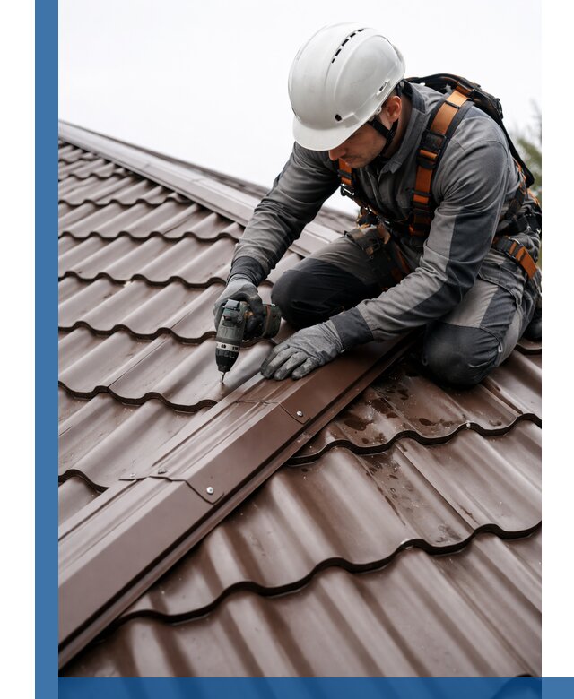 Ремонт металлочерепицы на крыше в Бийске профессионально