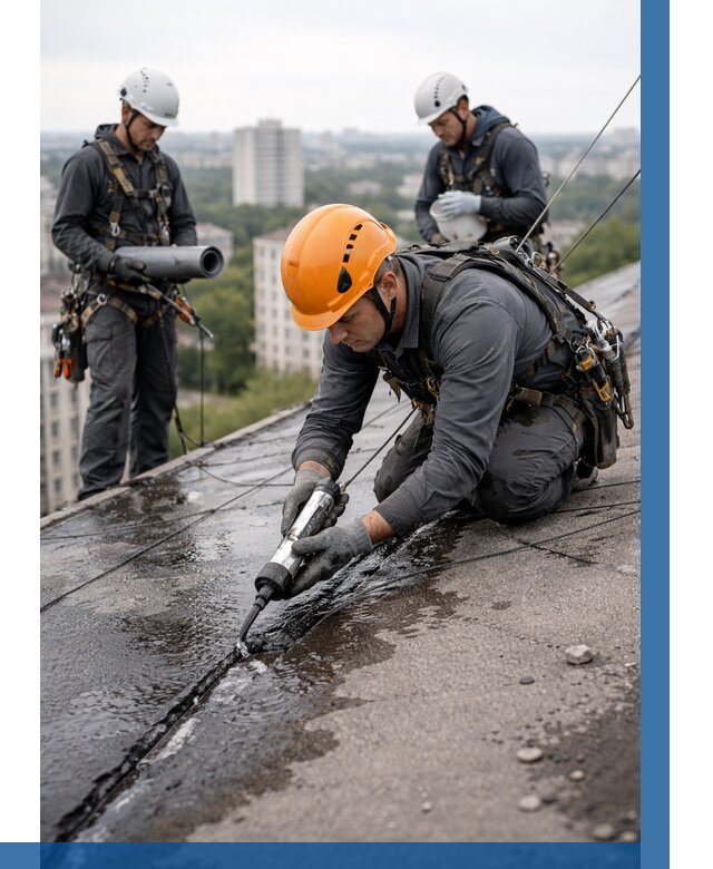 Устранение протечек кровли в Бийске от 12464 р. | ВЫСОТНИК-Бск