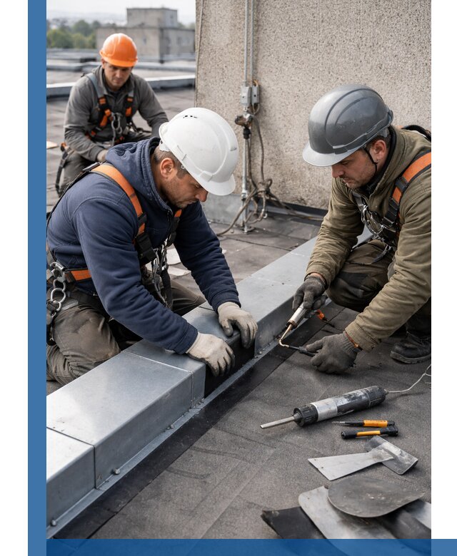 Ремонт кровельных примыканий в Бийске профессионально