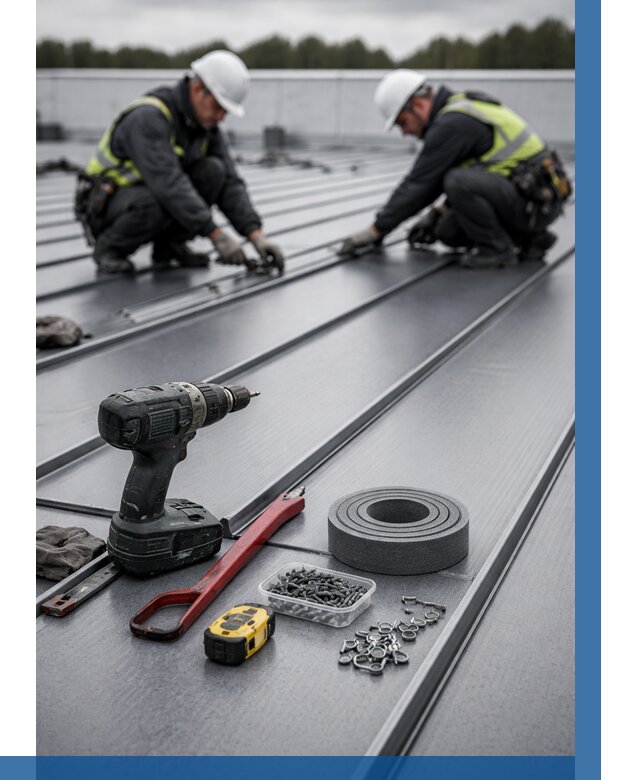 Монтаж фальцевой кровли в Бийске от 1870 р. | ВЫСОТНИК-Бск