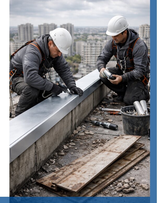 Замена парапетных крышек под ключ в Бийске от 1246 р. | ВЫСОТНИК-Бск