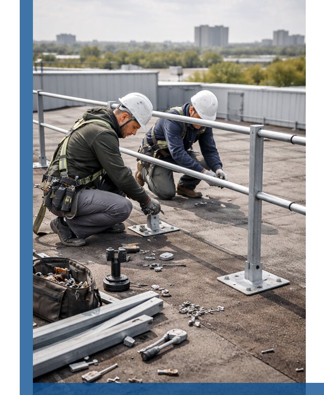 Монтаж кровельного ограждения в Бийске под ключ с гарантией