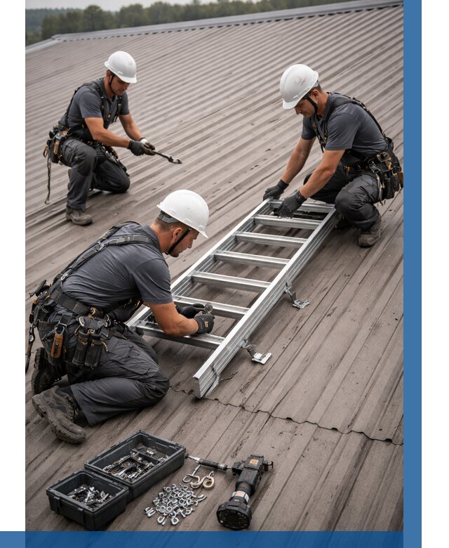 Монтаж кровельной лестницы в Бийске от 4674 р. | ВЫСОТНИК-Бск