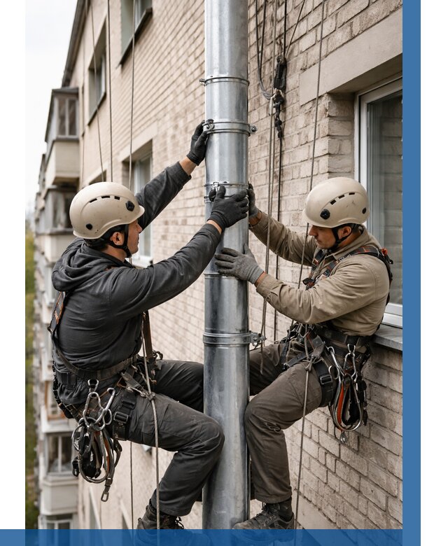 Замена водосточных труб в Бийске от 6752 р. | ВЫСОТНИК-Бск