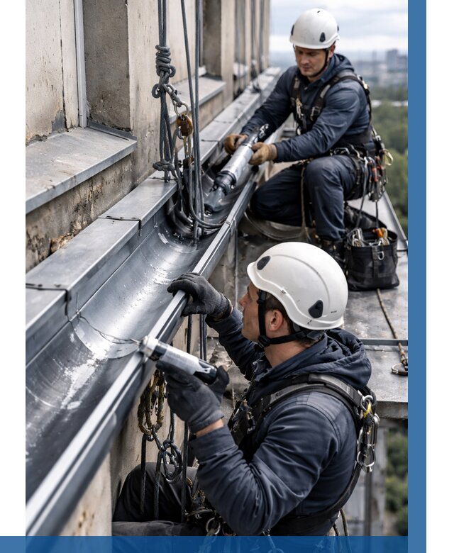 Ремонт водосточных желобов в Бийске от 6752 р. | ВЫСОТНИК-Бск