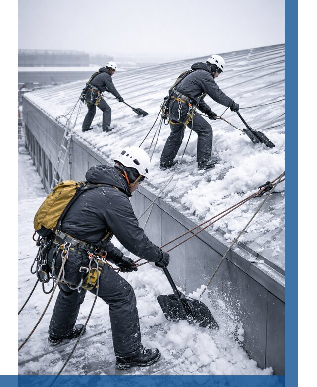 Очистка навесов от снега в Бийске от 4674 р. | ВЫСОТНИК-Бск