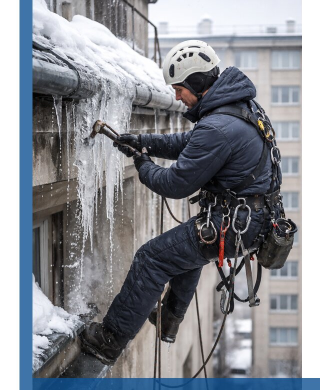 Удаление наледи и чистка водостоков в Бийске оперативно и безопасно