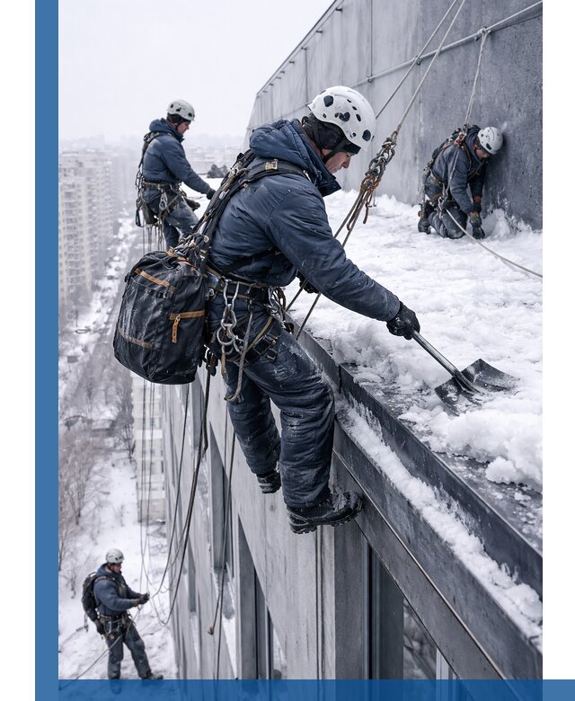 Абонентское обслуживание кровли зимой в Бийске регулярный уход