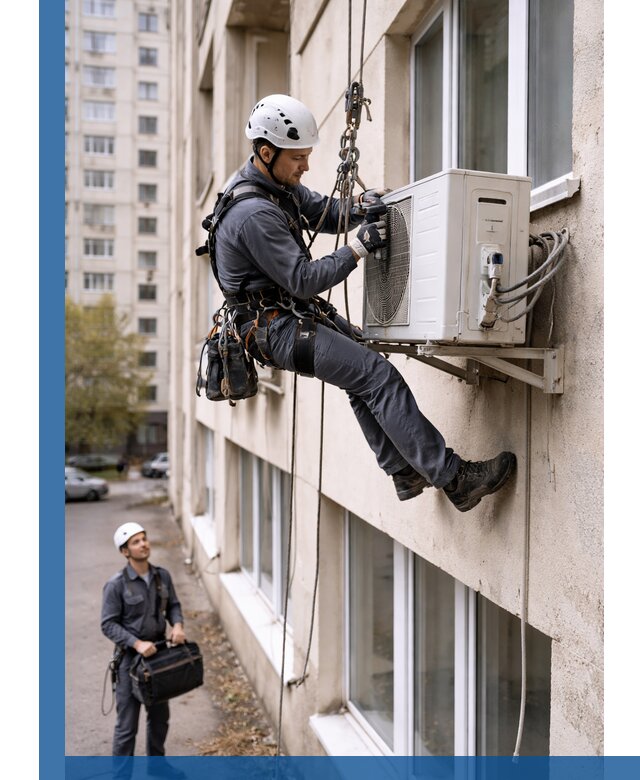 Демонтаж внешнего блока кондиционера в Бийске профессионально