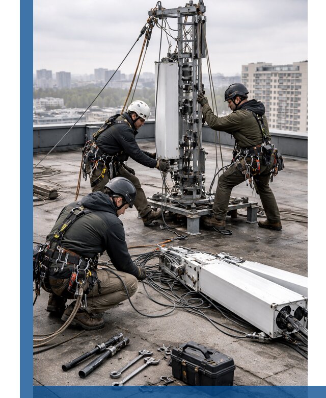 Демонтаж антенн на крыше зданий в Бийске с гарантией