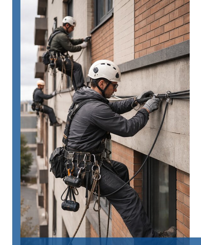 Крепление кабеля на фасаде монтаж и крепеж в Бийске