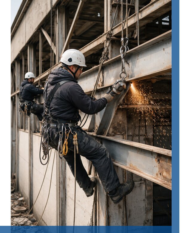 Демонтаж металлоконструкций на высоте в Бийске от 6752р. |ВЫСОТНИК-Бск