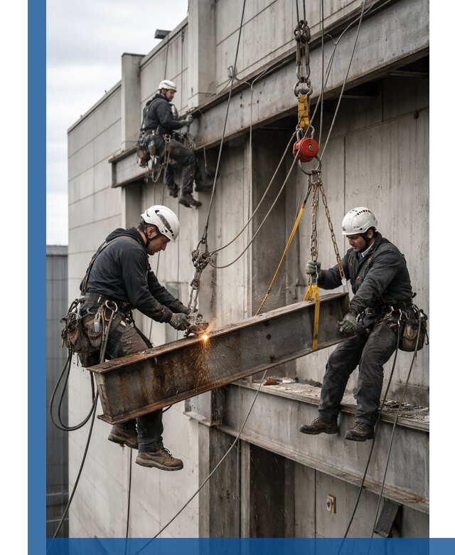 Демонтаж металлоконструкций на высоте в Бийске под ключ