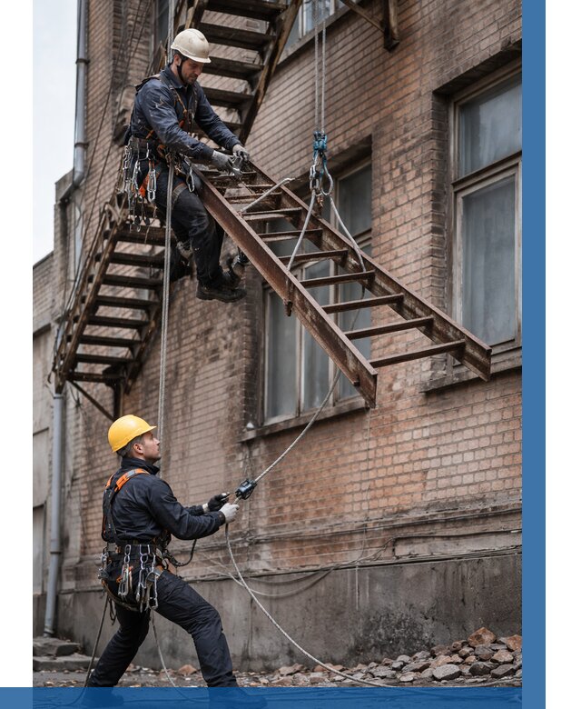 Демонтаж пожарной лестницы в Бийске от 12464 р. | ВЫСОТНИК-Бск