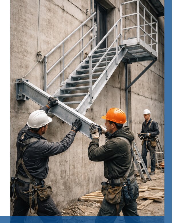 Монтаж металлических лестниц в Бийске от 15581 р. | ВЫСОТНИК-Бск