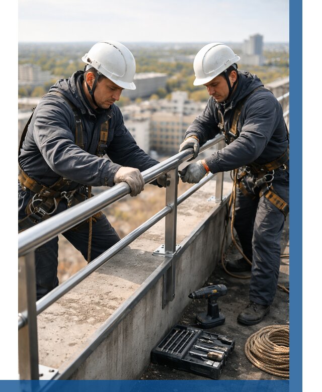 Монтаж перил на высоте в Бийске от 2597 р. | ВЫСОТНИК-Бск