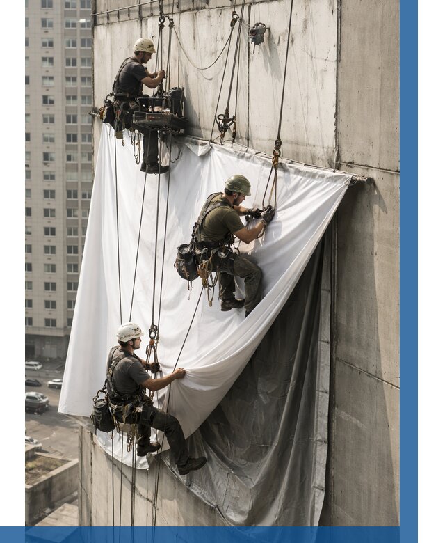 Замена баннерного полотна в Бийске от 6752 р. | ВЫСОТНИК-Бск—заказать