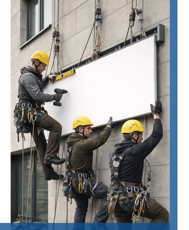 Монтаж рекламной вывески в Бийске от 8310 р. | ВЫСОТНИК-Бск