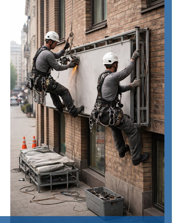 Демонтаж рекламной вывески в Бийске от 6752 р. | ВЫСОТНИК-Бск